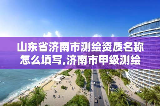 山东省济南市测绘资质名称怎么填写,济南市甲级测绘资质单位