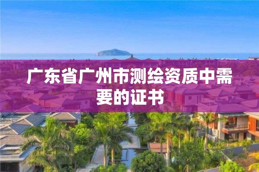 广东省广州市测绘资质中需要的证书