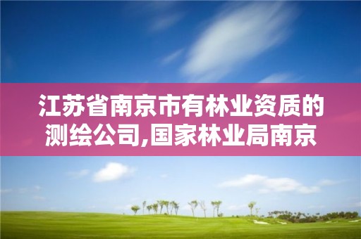 江苏省南京市有的测绘公司,国家林业局南京检测站。