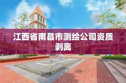 江西省南昌市测绘公司资质剥离