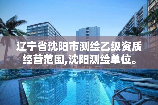 辽宁省沈阳市测绘乙级资质经营范围,沈阳测绘单位。 辽宁省沈阳市测绘乙级资质经营范围,沈阳测绘单位。