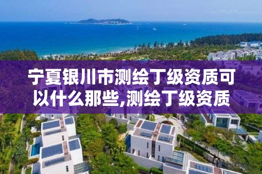 宁夏银川市测绘丁级资质可以什么那些,测绘丁级资质全套申请文件。 宁夏银川市测绘丁级资质可以什么那些,测绘丁级资质全套申请文件。