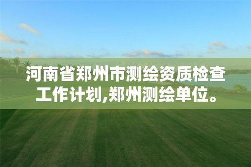 河南省郑州市测绘资质检查工作计划,郑州测绘单位。 河南省郑州市测绘资质检查工作计划,郑州测绘单位。