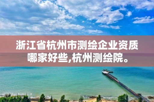 浙江省杭州市测绘企业资质哪家好些,杭州测绘院。
