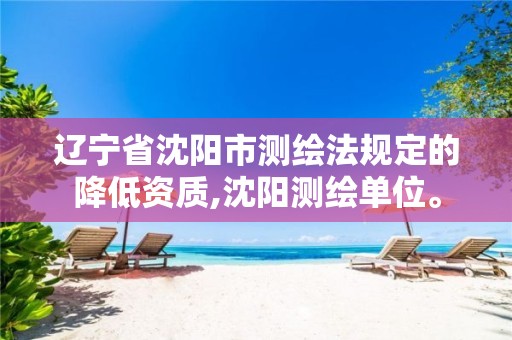 辽宁省沈阳市测绘法规定的降低资质,沈阳测绘单位。 辽宁省沈阳市测绘法规定的降低资质,沈阳测绘单位。