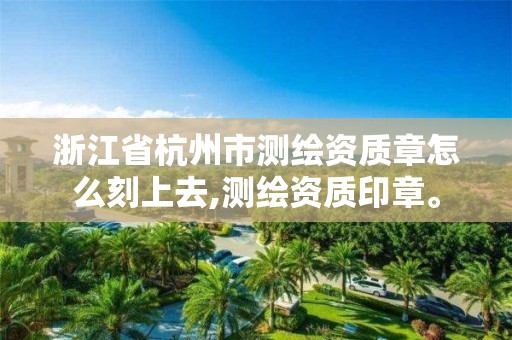 浙江省杭州市测绘资质章怎么刻上去,测绘资质印章。