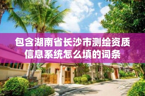 包含湖南省长沙市测绘资质信息系统怎么填的词条 包含湖南省长沙市测绘资质信息系统怎么填的词条