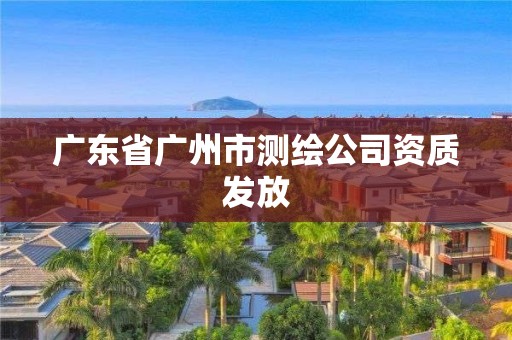广东省广州市测绘公司资质发放 广东省广州市测绘公司资质发放