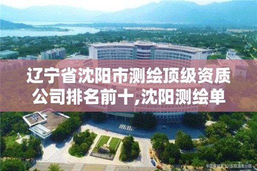 辽宁省沈阳市测绘顶级资质公司排名前十,沈阳测绘单位排名。 辽宁省沈阳市测绘顶级资质公司排名前十,沈阳测绘单位排名。