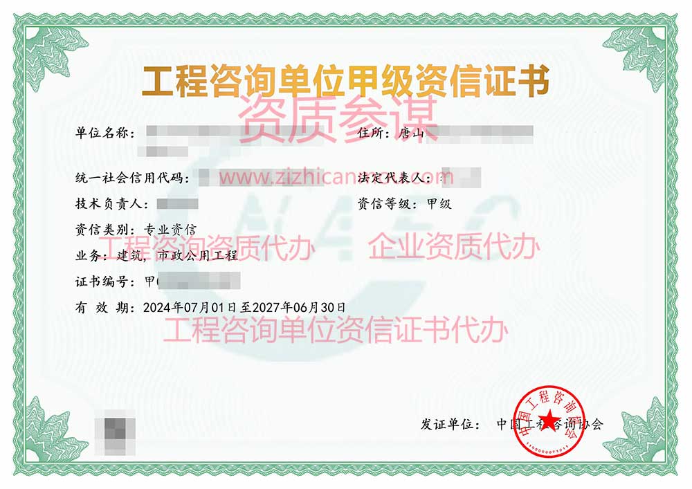 2024年7月河北省甲级工程咨询单位资信证书案例展示-8