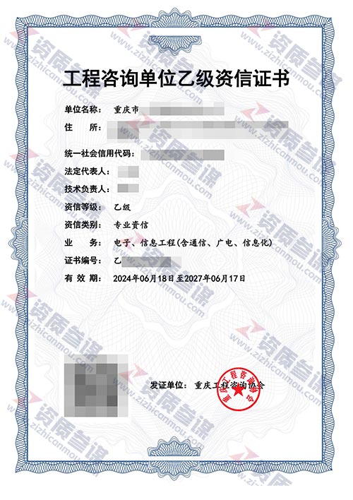 2024年6月重庆市乙级工程咨询单位资信证书案例展示-6